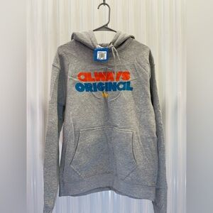 Adidas Gray Men's Hoodie with Colorful Logo